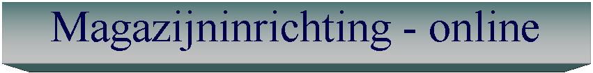 Tekstvak:               Magazijninrichting - online  